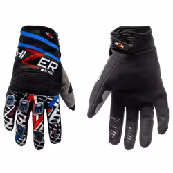 Мотоперчатки  Hizer AT-5311, текстиль, черный/синий, размер L