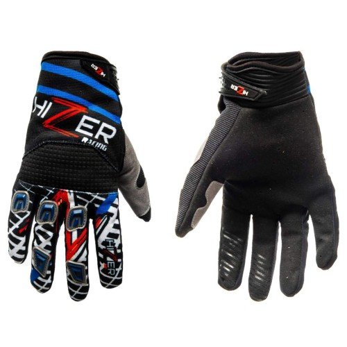 Мотоперчатки  Hizer AT-5311, текстиль, черный/синий, размер L