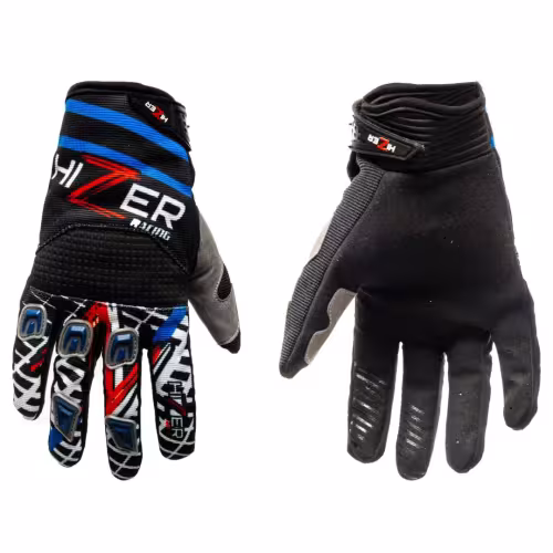 Мотоперчатки  Hizer AT-5311, текстиль, черный/синий, размер M