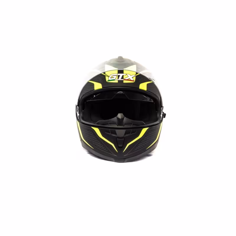 Мотошлем GTX 5672 #2 Black/Fluo Yellow/Grey, черный/желтый/серый, размер L