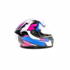 Мотошлем GTX 578 #3 Black/Pink/Blue/White, черный/розовый/синий/белый, размер L