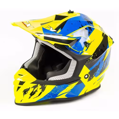 Мотошлем GTX 633 #1, желтый/синий/черный, размер M