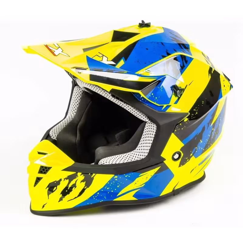 Мотошлем GTX 633 #1, желтый/синий/черный, размер M