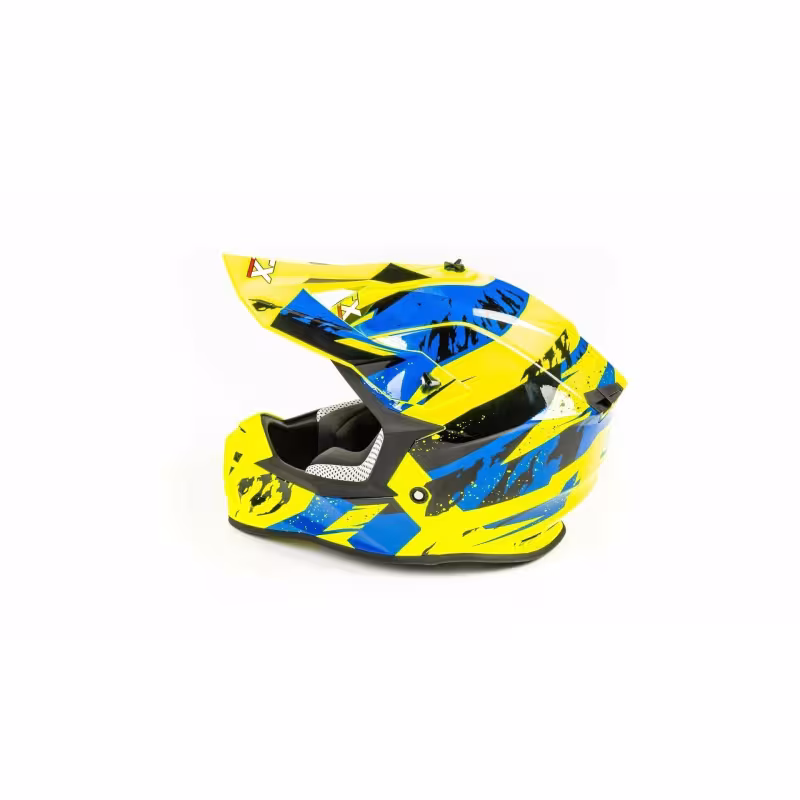Мотошлем GTX 633 #1, желтый/синий/черный, размер XL