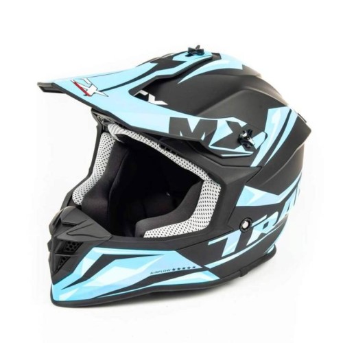 Мотошлем GTX 633 #4, черный/синий, размер L