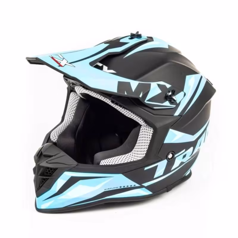 Мотошлем GTX 633 #4, черный/синий, размер XL