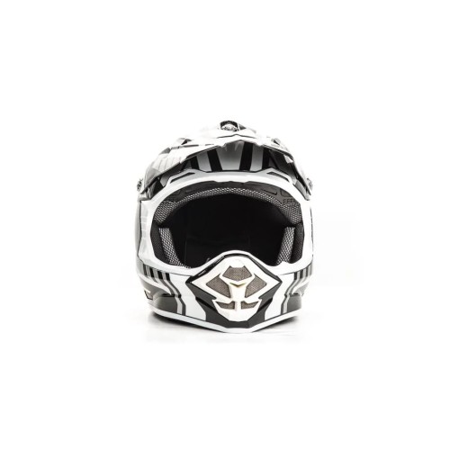 Мотошлем Hizer B6195 #1, черный/белый, размер S