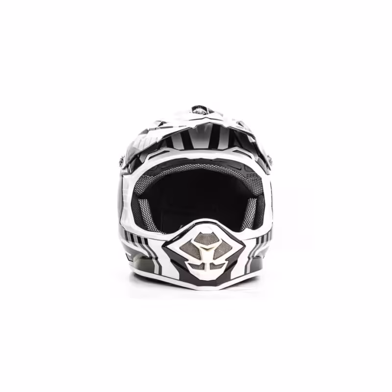 Мотошлем Hizer B6195 #1, черный/белый, размер S