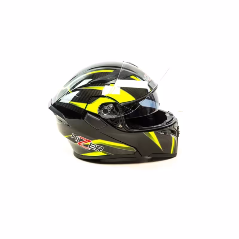 Мотошлем Hizer J5902, черный/желтый, размер XL