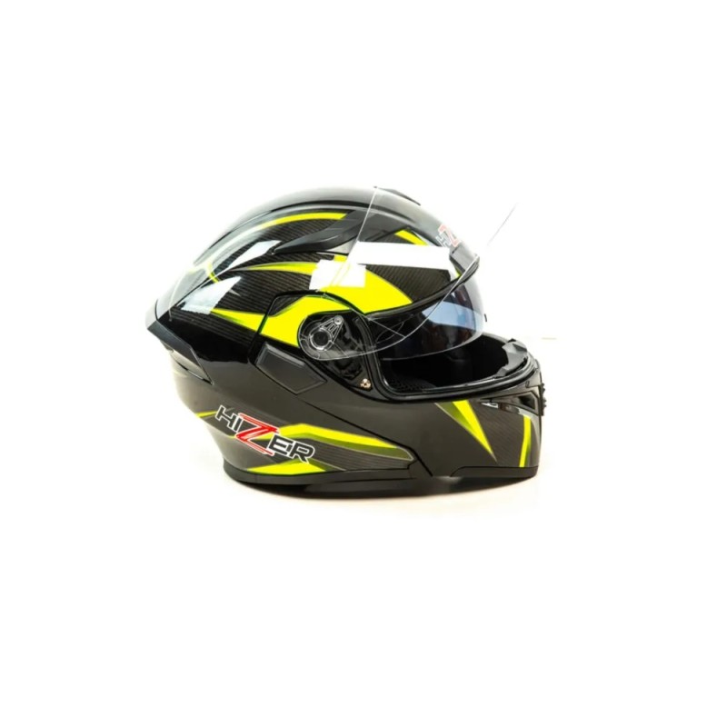 Мотошлем Hizer J5902, черный/желтый, размер XL