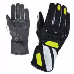 Мотоперчатки  Hizer AT-4107 , кожа/текстиль, черный, размер L