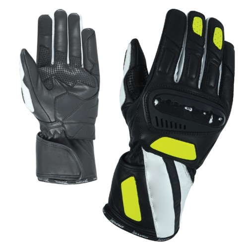 Мотоперчатки  Hizer AT-4107 , кожа/текстиль, черный, размер L