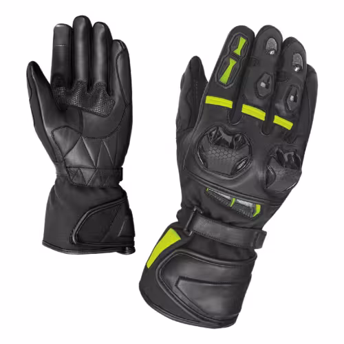 Мотоперчатки  Hizer AT-4101, кожа/текстиль, черный, размер M