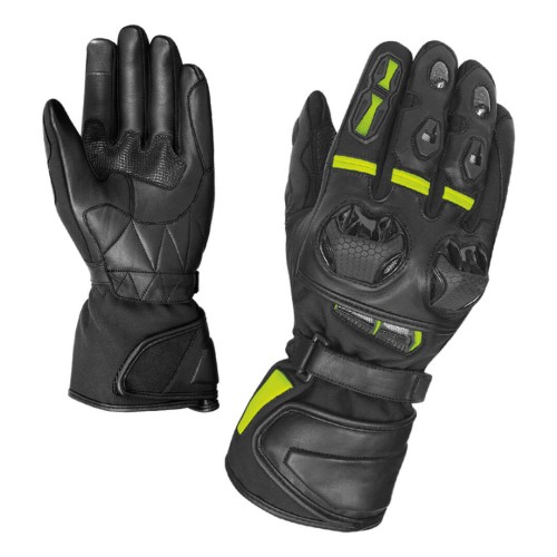 Мотоперчатки  Hizer AT-4101, кожа/текстиль, черный, размер M