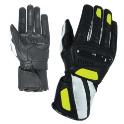 Мотоперчатки  Hizer AT-4107 , кожа/текстиль, черный, размер XL