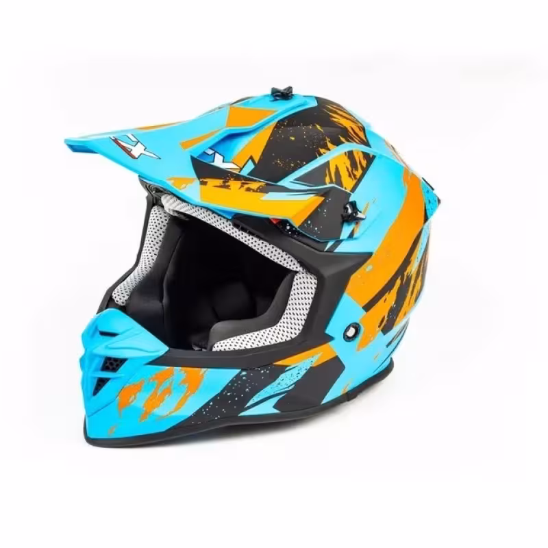 Мотошлем GTX 633 #2, синий/оранжевый/черный, размер L