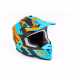 Мотошлем GTX 633 #2, синий/оранжевый/черный, размер L