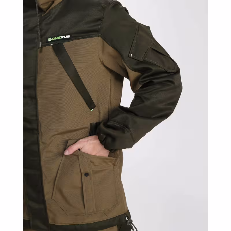 Костюм мужской OneRus Горный 2024, ткань Рипстоп, цвет хаки, размер 52-54, 170-176 см