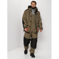 Костюм мужской Huntsman (Восток) Siberia, ткань Breathable, хаки/черный, размер 68-70, 182-188 см