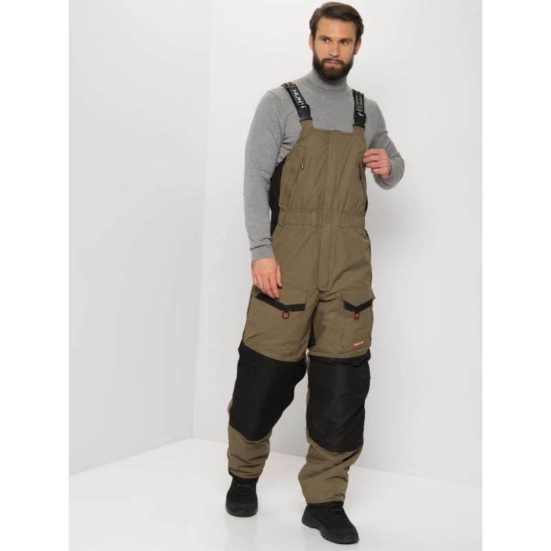 Костюм мужской Huntsman (Восток) Siberia, ткань Breathable, хаки/черный, размер 68-70, 182-188 см
