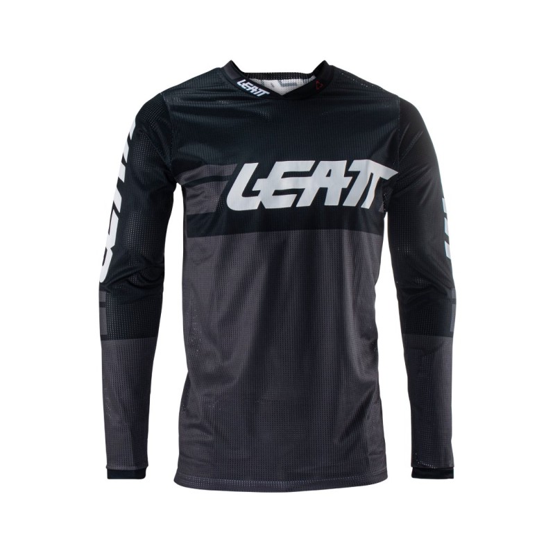 Джерси мужское Leatt Moto 4.5 X-Flow Jersey Black, полиэстер, черный, размер M
