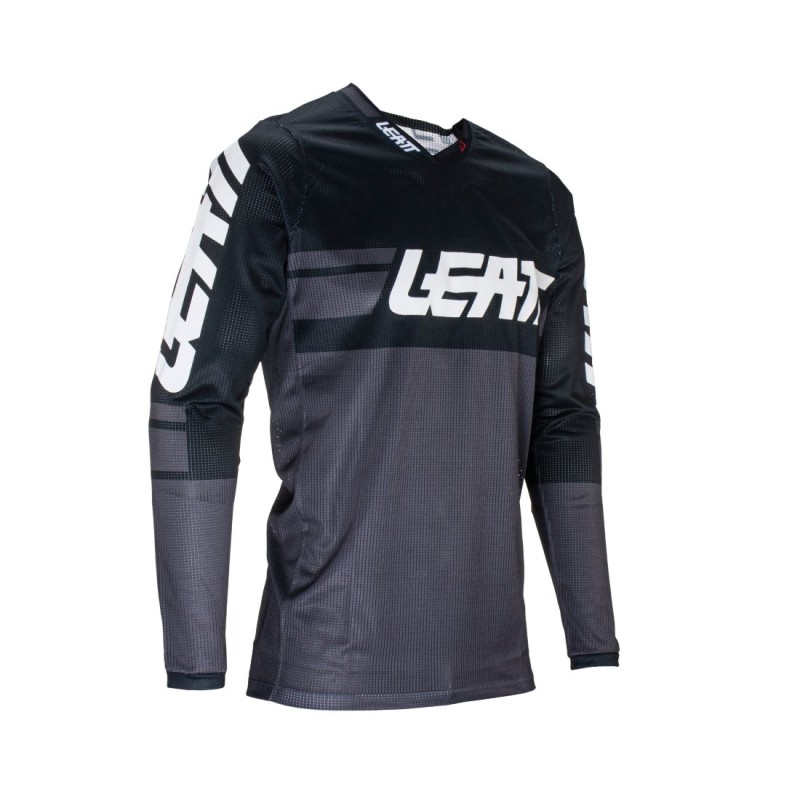 Джерси мужское Leatt Moto 4.5 X-Flow Jersey Black, полиэстер, черный, размер M