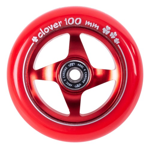Колесо для трюкового самоката Tech Team Clover Red, 100 мм, красный