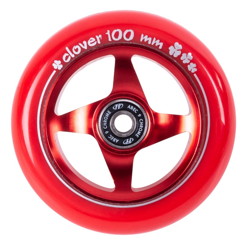 Колесо для трюкового самоката Tech Team Clover Red, 100 мм, красный