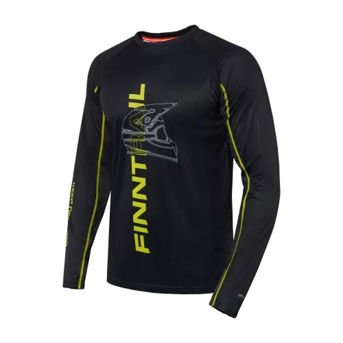 Лонгслив мужской Finntrail Wind Helmet 6610 Graphite, полиэстер, черный, размер 48-50 (M), 170-180 см