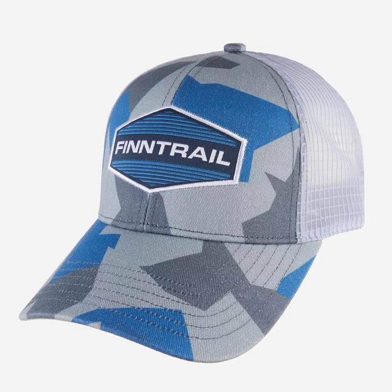 Кепка-бейсболка Finntrail Cap 9611 Grey, хлопок, серый камуфляж, размер универсальный