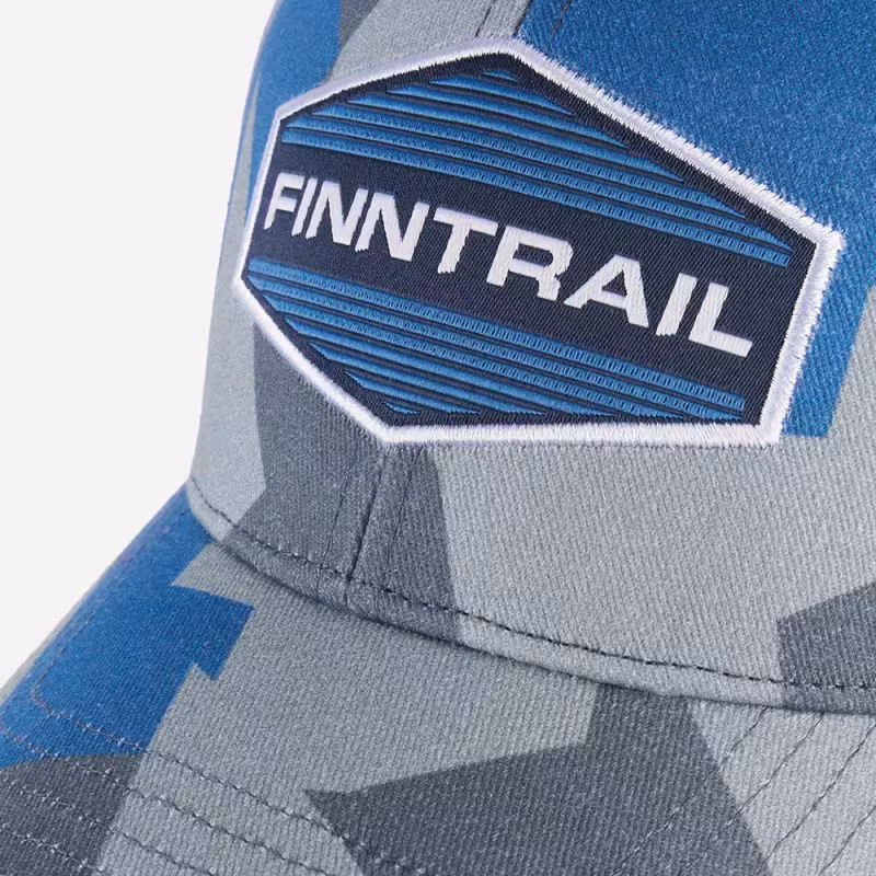 Кепка-бейсболка Finntrail Cap 9611 Grey, хлопок, серый камуфляж, размер универсальный