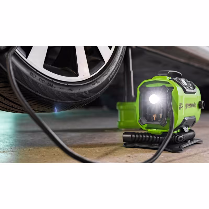 Компрессор автомобильный аккумуляторный Greenworks ACG301