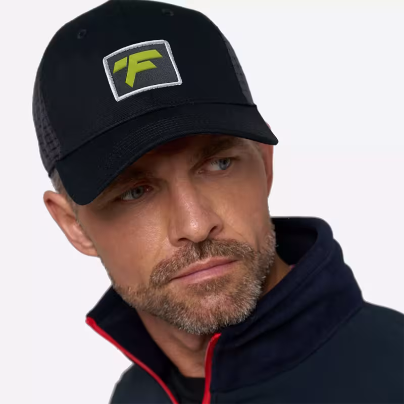 Кепка-бейсболка Finntrail Cap 9611 GraphiteLime, хлопок, черный, размер универсальный