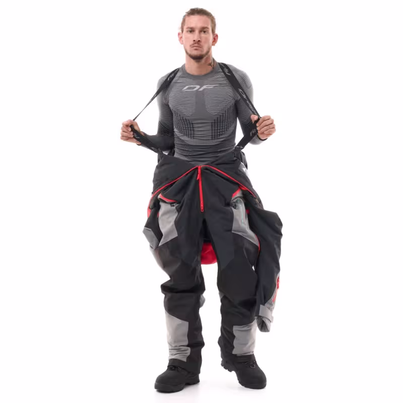 Комбинезон мужской Dragonfly Extreme 2.0 Man Black - Red - Grey 2024, мембрана, черный, размер XL
