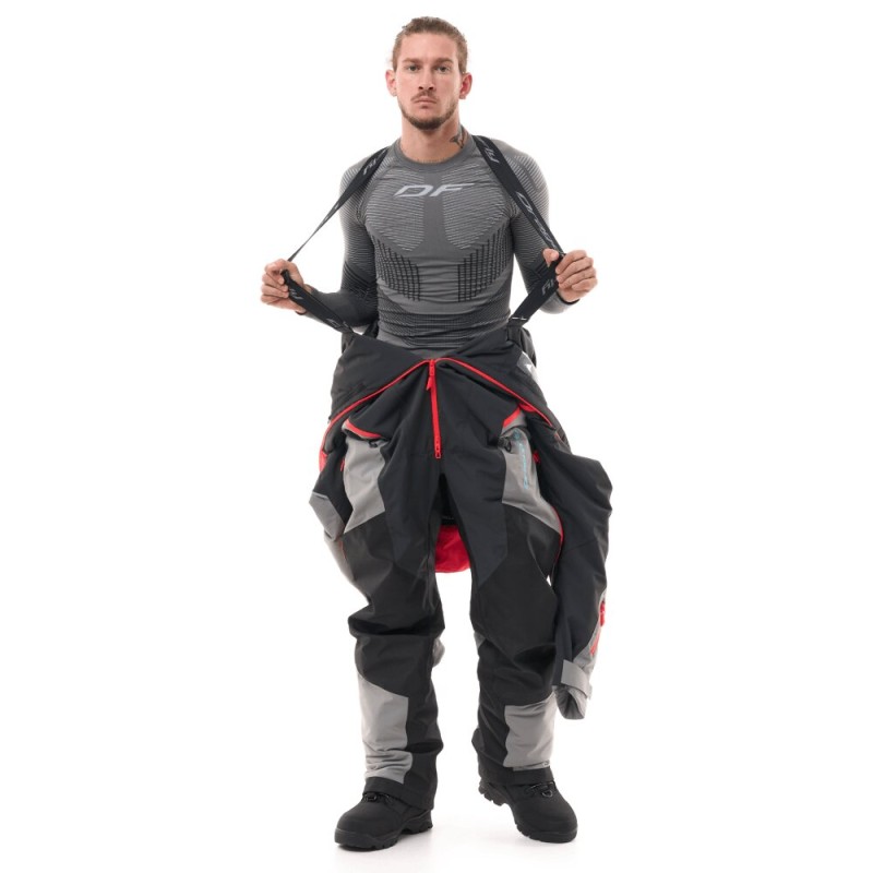 Комбинезон мужской Dragonfly Extreme 2.0 Man Black - Red - Grey 2024, мембрана, черный, размер XL