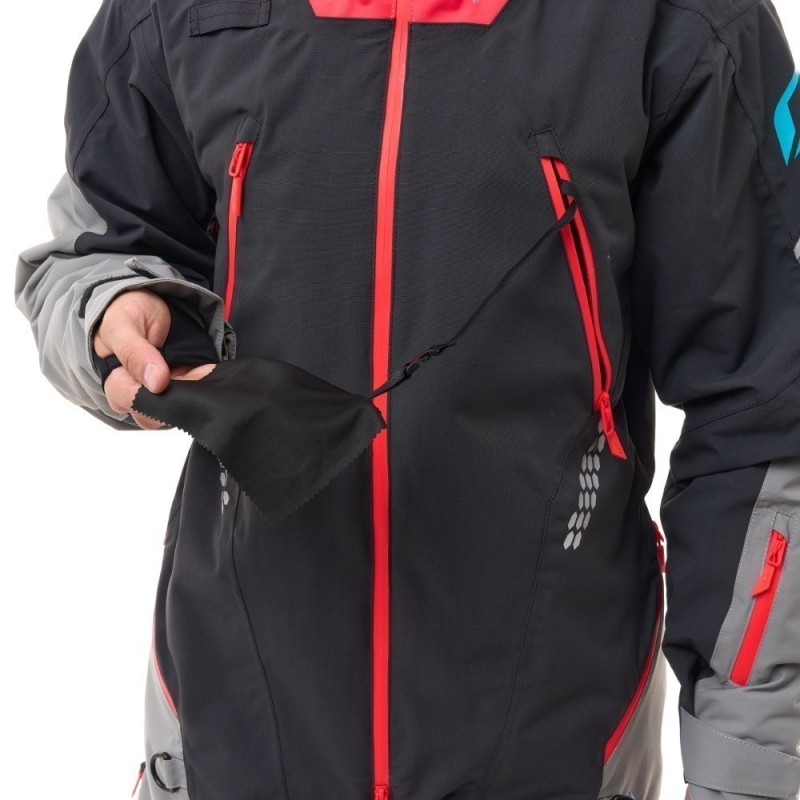 Комбинезон мужской Dragonfly Extreme 2.0 Man Black - Red - Grey 2024, мембрана, черный, размер XL