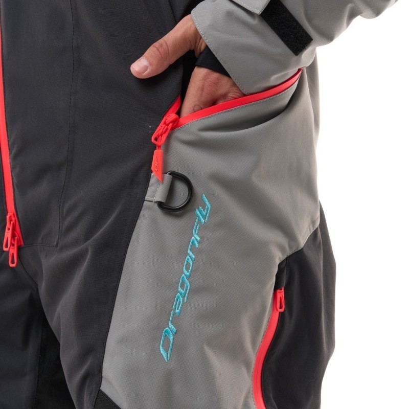 Комбинезон мужской Dragonfly Extreme 2.0 Man Black - Red - Grey 2024, мембрана, черный, размер XL