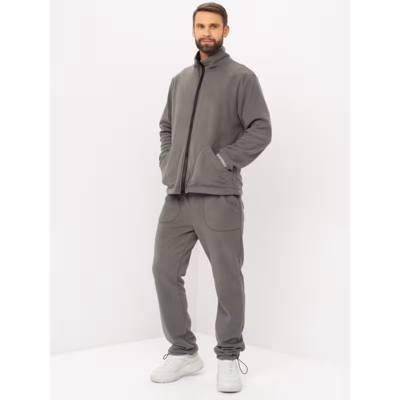 Костюм мужской Huntsman (Восток) Байкал, флис, серый, размер 48-50, 170-176 см