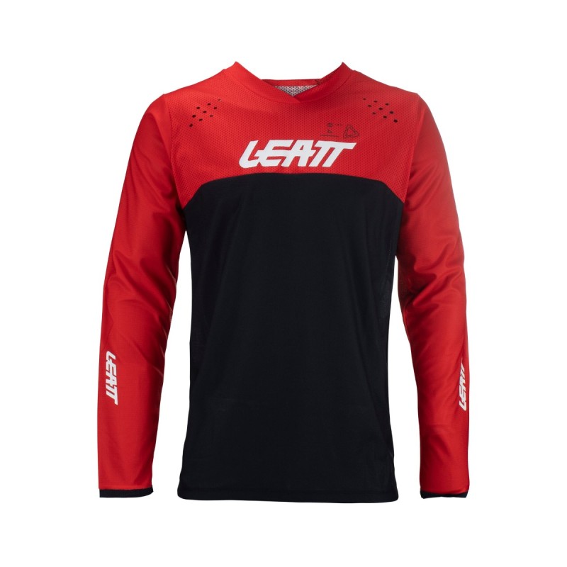 Джерси мужское Leatt Moto 4.5 Enduro Jersey Forge, полиэстер, черный/красный, размер L