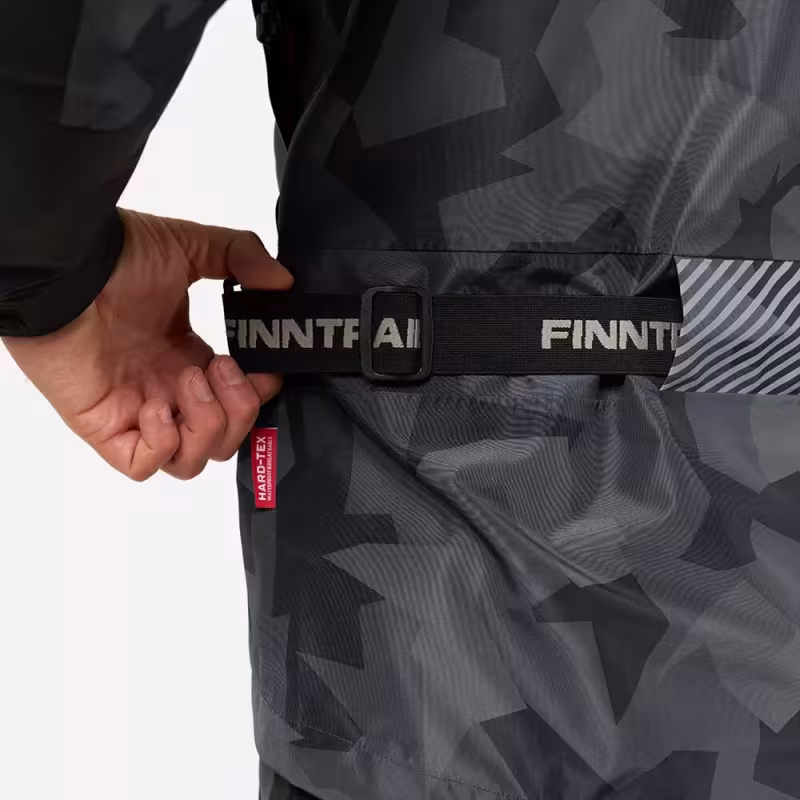 Костюм мужской Finntrail Thor 3420 CamoShadowBlack, мембрана Hard-Tex, черный, размер 58-60 (XXL), 185-195 см