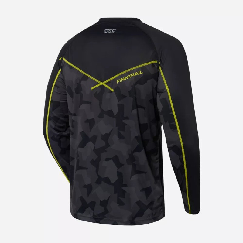 Лонгслив мужской Finntrail Wind Helmet 6610 Graphite, полиэстер, черный, размер 50-52 (L), 175-185 см