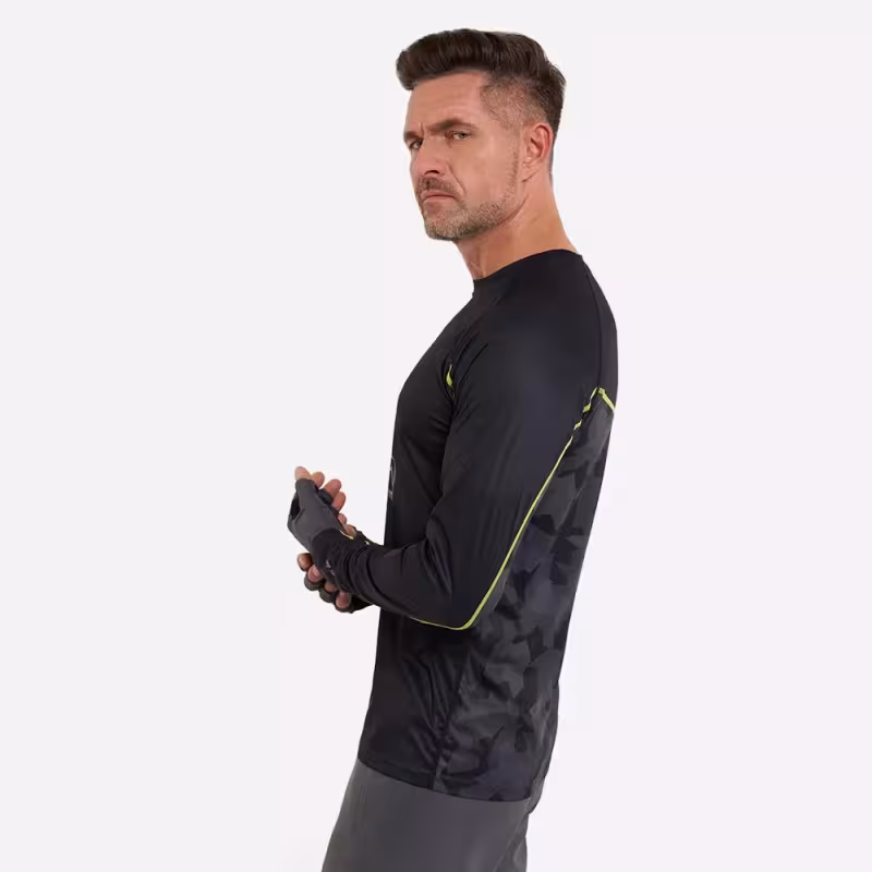 Лонгслив мужской Finntrail Wind Helmet 6610 Graphite, полиэстер, черный, размер 50-52 (L), 175-185 см