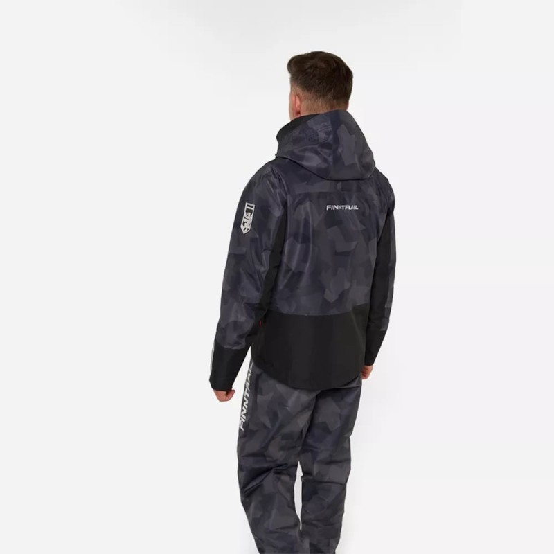 Куртка мужская Finntrail Greenwood 4021 CamoShadowBlac, мембрана Hard-Tex, черный, размер 54-56 (XL), 180-190 см