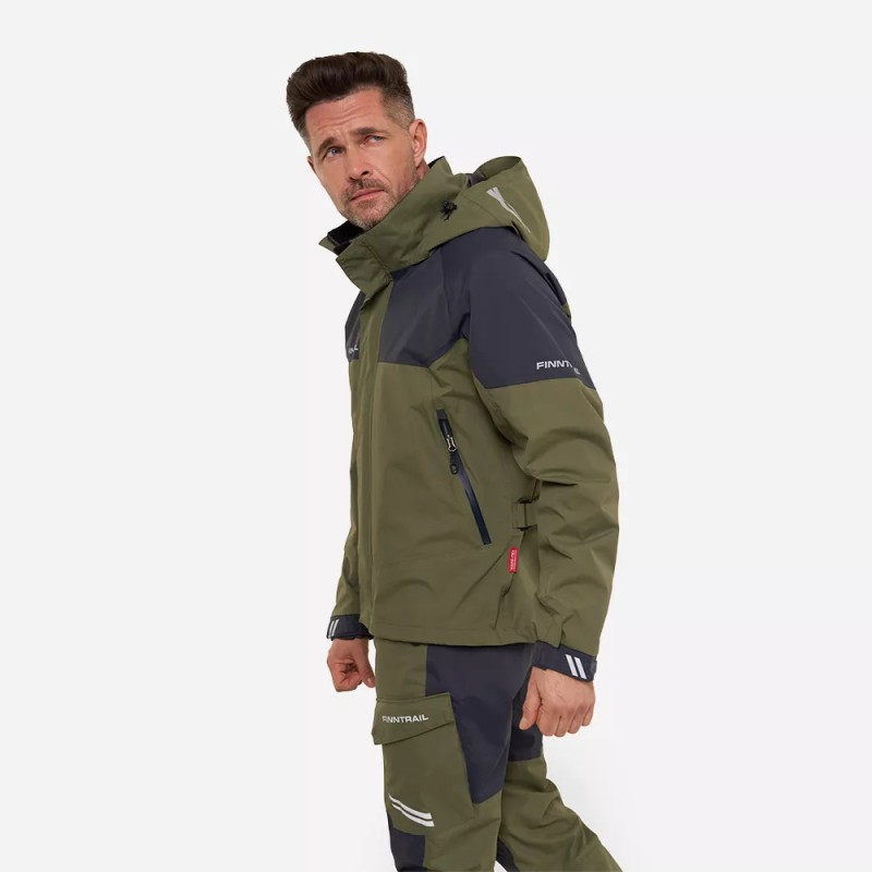 Костюм мужской Finntrail GT 3465 Khaki, мембрана Hard-Tex, хаки, размер 50-52 (L), 175-185 см
