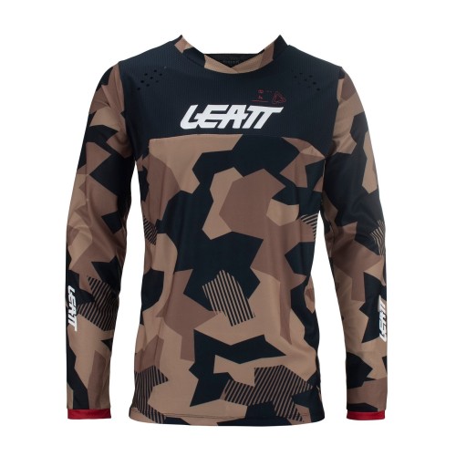 Джерси мужское Leatt Moto 4.5 Enduro Jersey Forge Stone, полиэстер, коричневый камуфляж, размер L