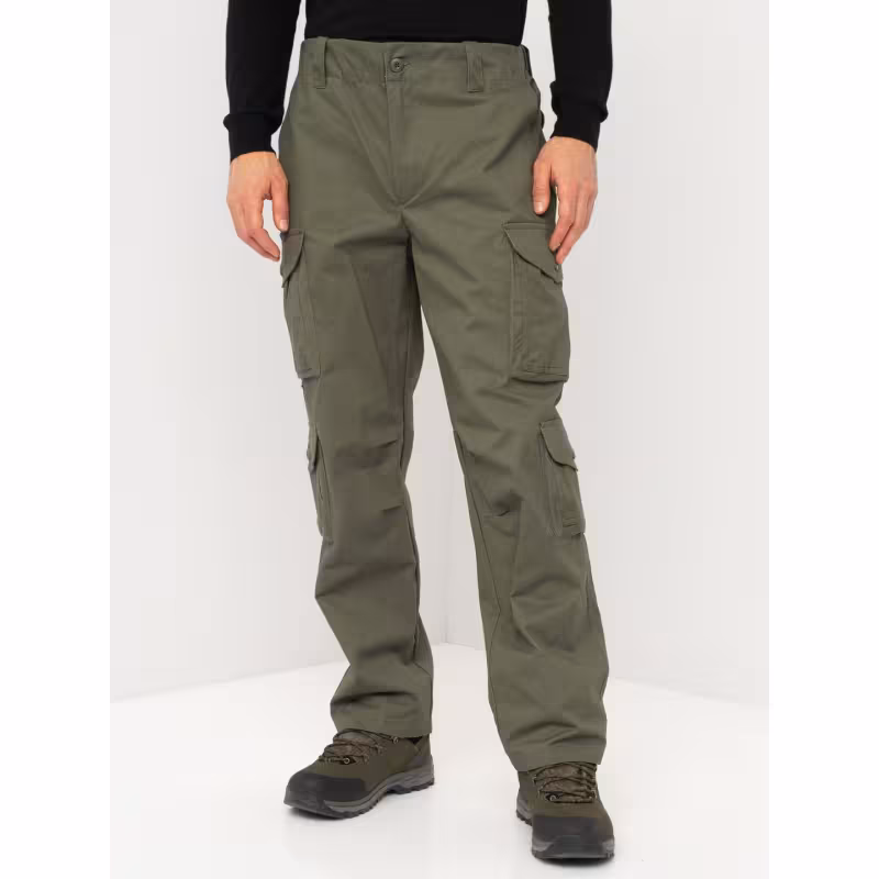 Брюки мужские Huntsman Крафт, хлопок, хаки, размер 52-,54 182-188 см