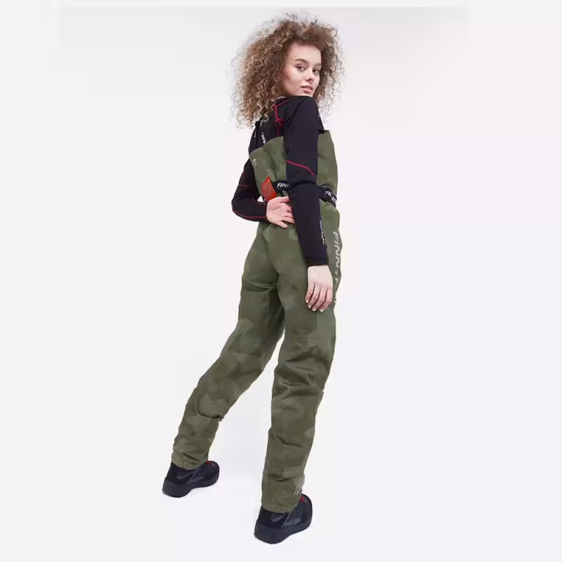 Полукомбинезон-вейдерсы женский Finntrail Rachel 1520, мембрана Hard-Tex, CamoShadowGreen, зеленый, размер L/39, 170-180 см