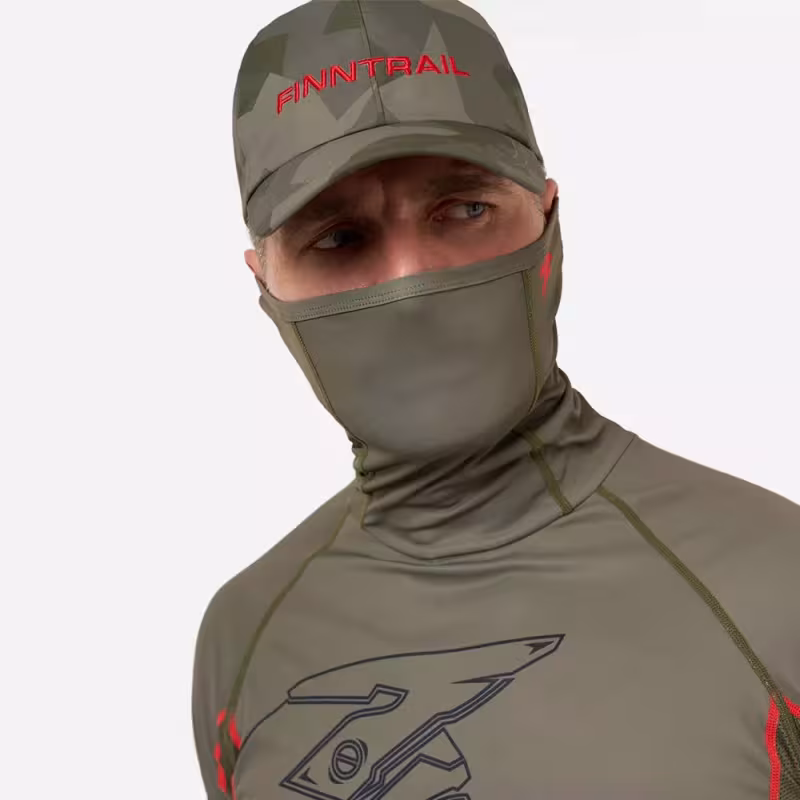 Лонгслив мужской Finntrail Vizard 6608 Khaki, полиэстер, хаки, размер 44-46 (S), 165-175 см