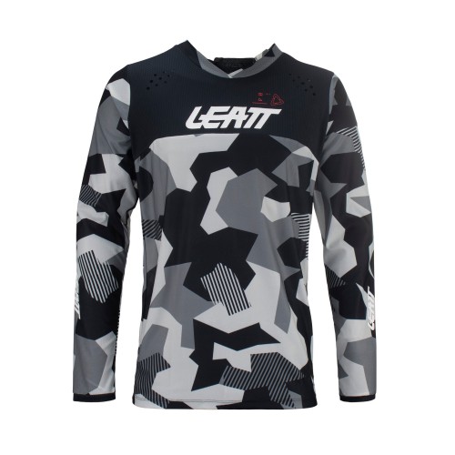 Джерси мужское Leatt Moto 4.5 Enduro Jersey Forge, полиэстер,серый камуфляж, размер L