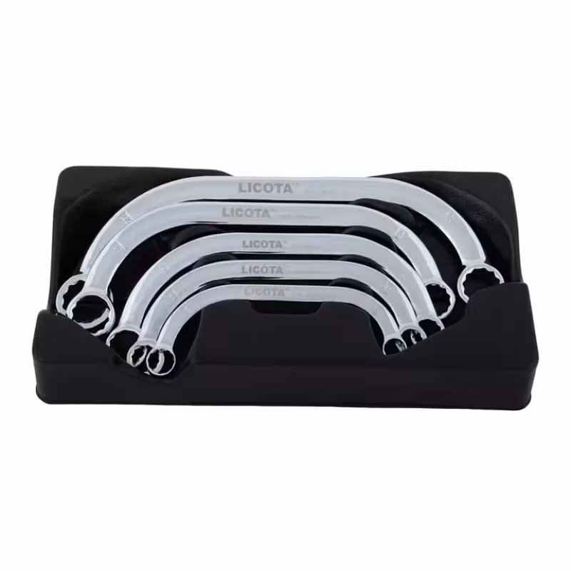 Набор ключей накидных изогнутых стартерных Licota ACK-274005, 10-22 мм, 5 предметов